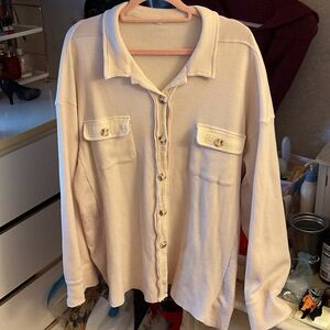 Cream Button-Up Shirt
